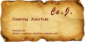 Cserny Jusztus névjegykártya